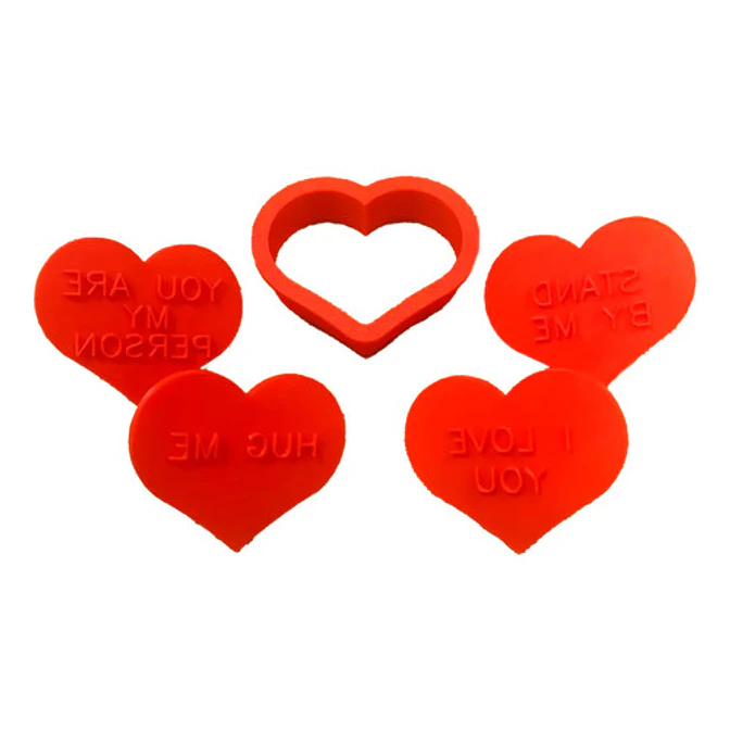 Cortador Y Sellos Galletas Amor - San Valentín (pack 4 Un) 1