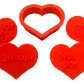 Cortador Y Sellos Galletas Amor - San Valentín (pack 4 Un) - Miniatura 1
