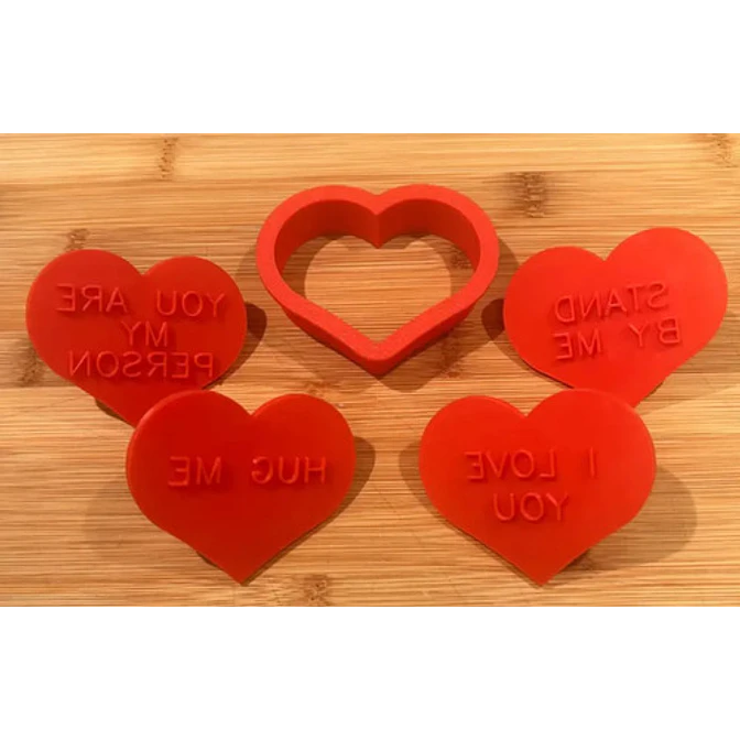 Cortador Y Sellos Galletas Amor - San Valentín (pack 4 Un) 4