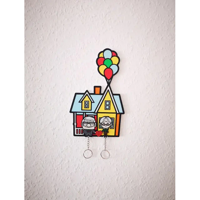 Pareja De Up Con Corazón- Llavero De Enamorados