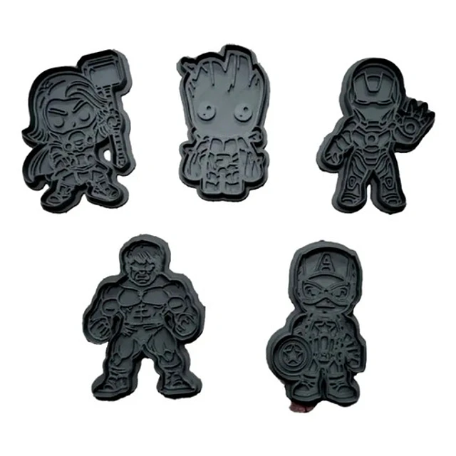 Cortadores De Galletas - Los Vengadores (pack 5 Un)