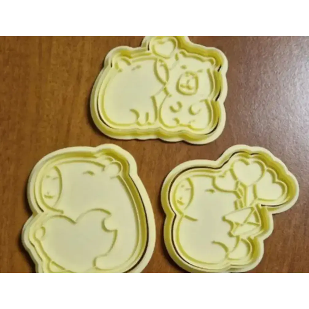 Cortadores Galletas Capibaras Amor- San Valentín (pack 3 Un) 3