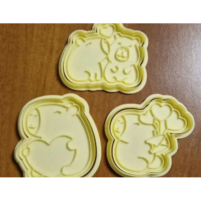 Cortadores Galletas Capibaras Amor- San Valentín (pack 3 Un) 3