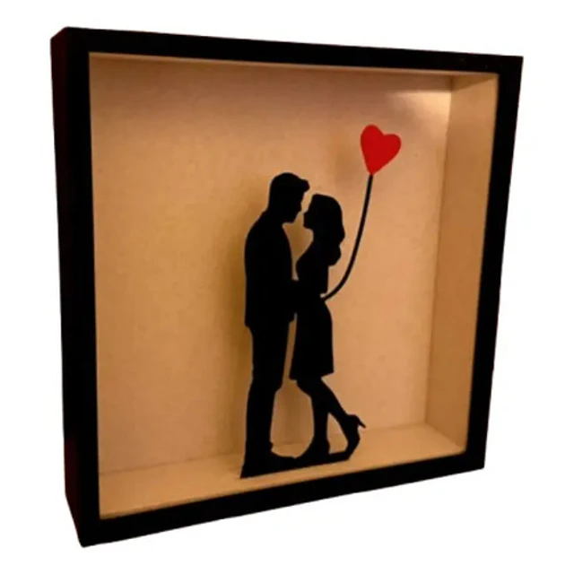 Caja De Sombras 3d Para El Día De San Valentín