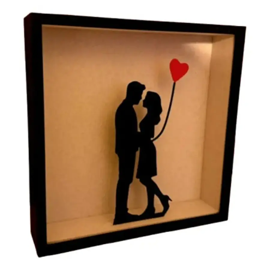 Caja De Sombras 3d Para El Día De San Valentín