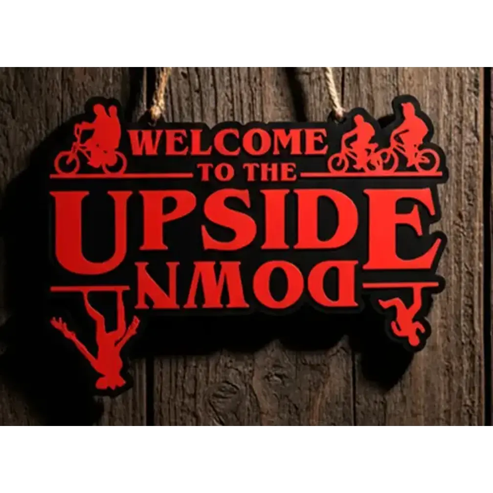 Letrero De Puerta Upside Down - Stranger Things 2
