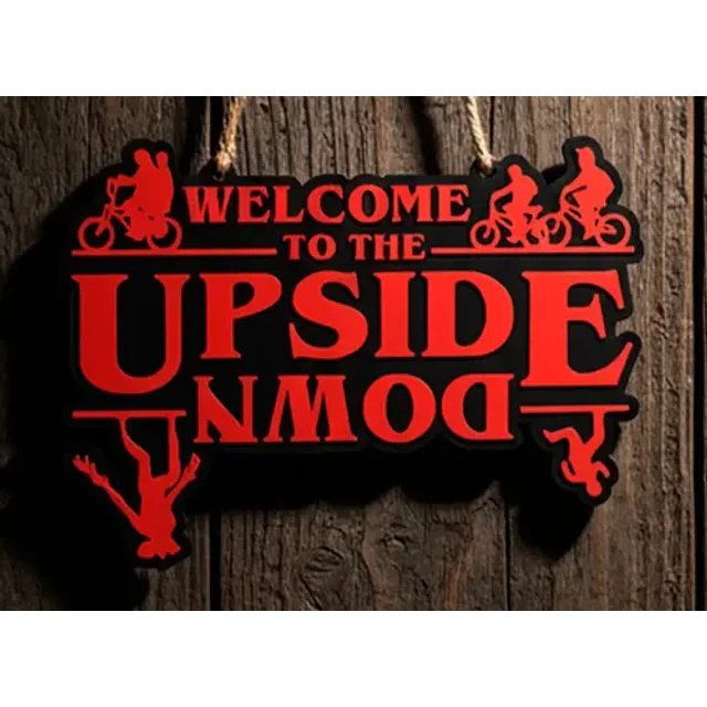 Letrero De Puerta Upside Down - Stranger Things