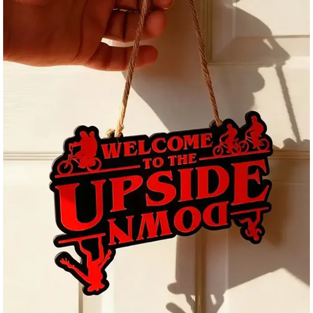 Letrero De Puerta Upside Down - Stranger Things 3