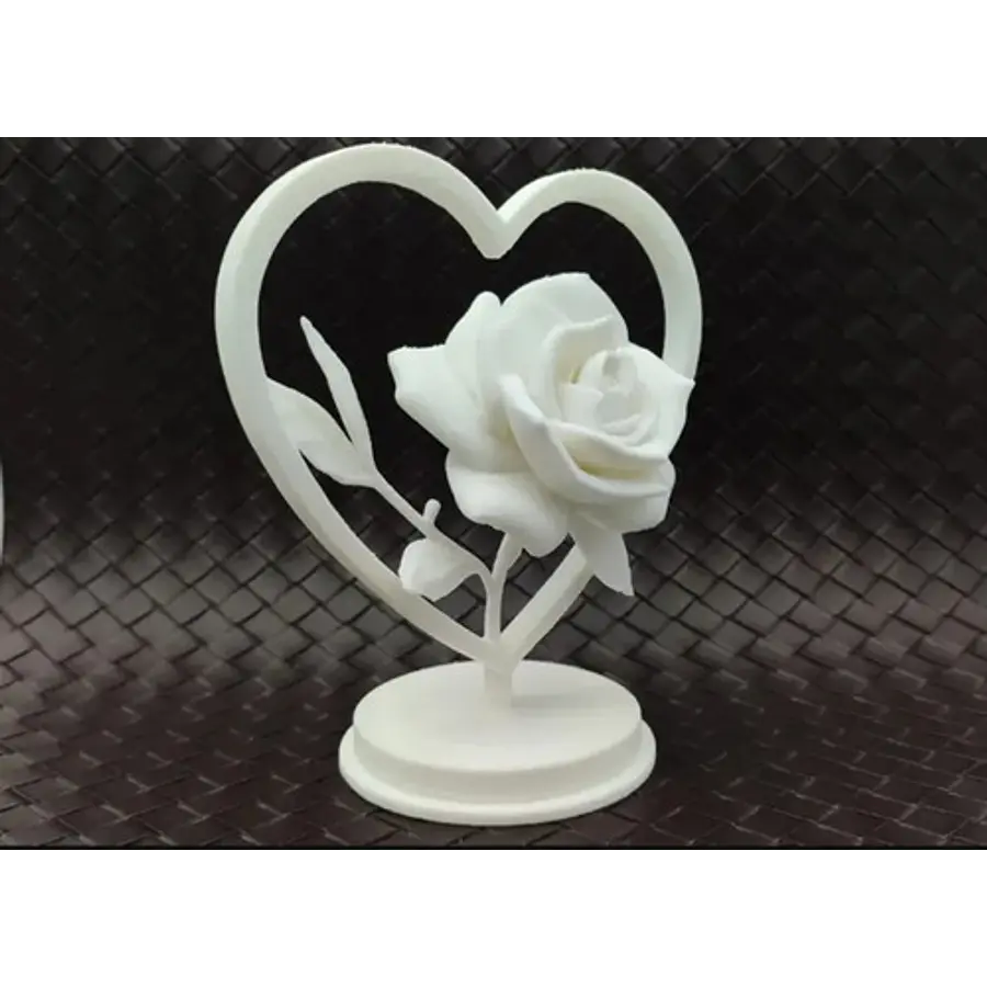 Figura Decorativa - Rosa En El Corazón San Valentín