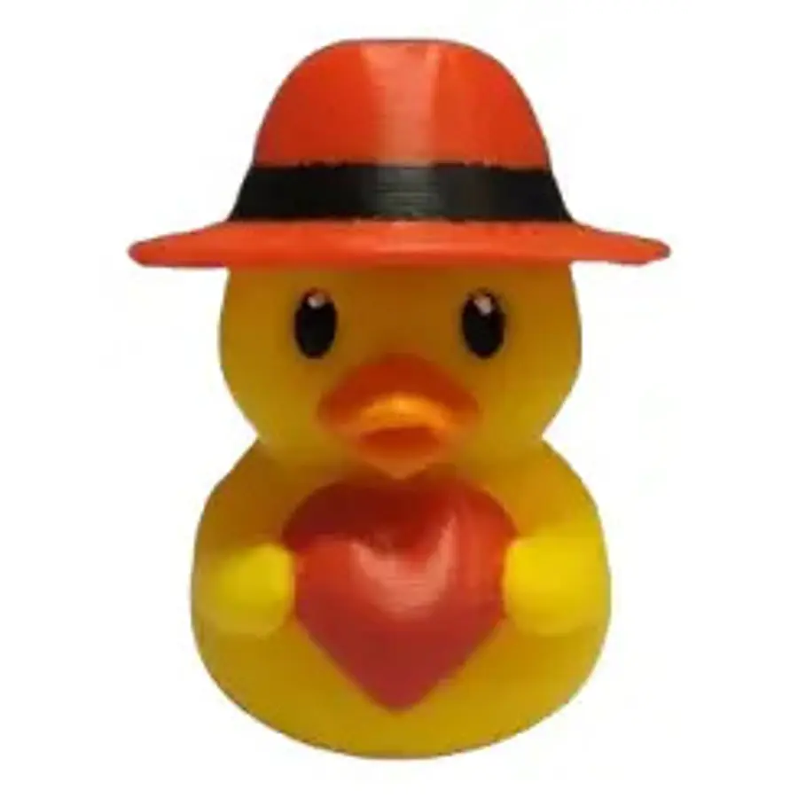 Pato Con Sombrero Sujetando Un Corazón