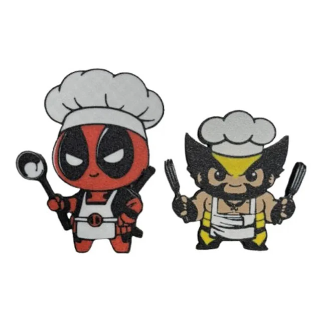 Imanes Decorativos- Deadpool Y Wolverine Chef (pack De 2 Un)