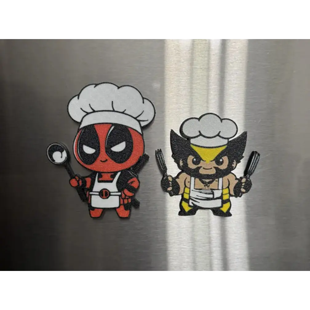 Imanes Decorativos- Deadpool Y Wolverine Chef (pack De 2 Un) 2
