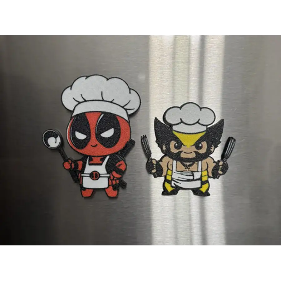 Imanes Decorativos- Deadpool Y Wolverine Chef (pack De 2 Un)