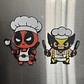Imanes Decorativos- Deadpool Y Wolverine Chef (pack De 2 Un) - Miniatura 2