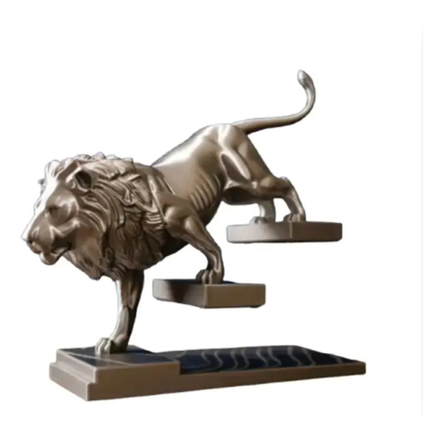 Estatua- León En Escaleras