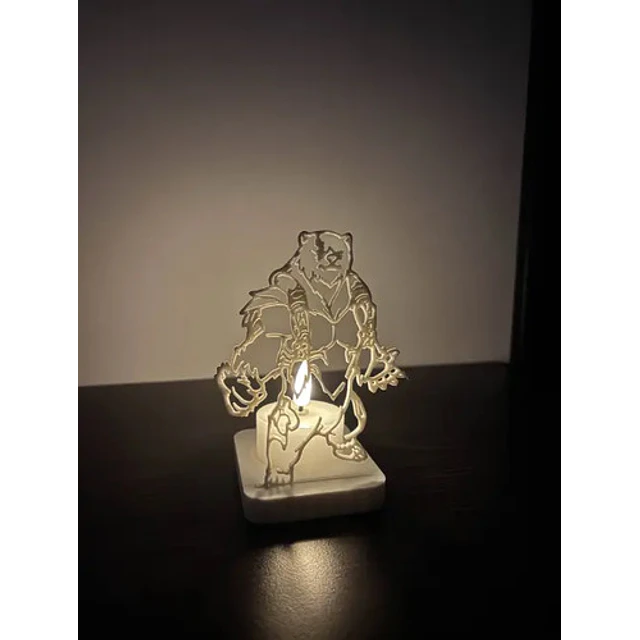 Portavelas Led- Volibear De League Of Legends (sin Vela)