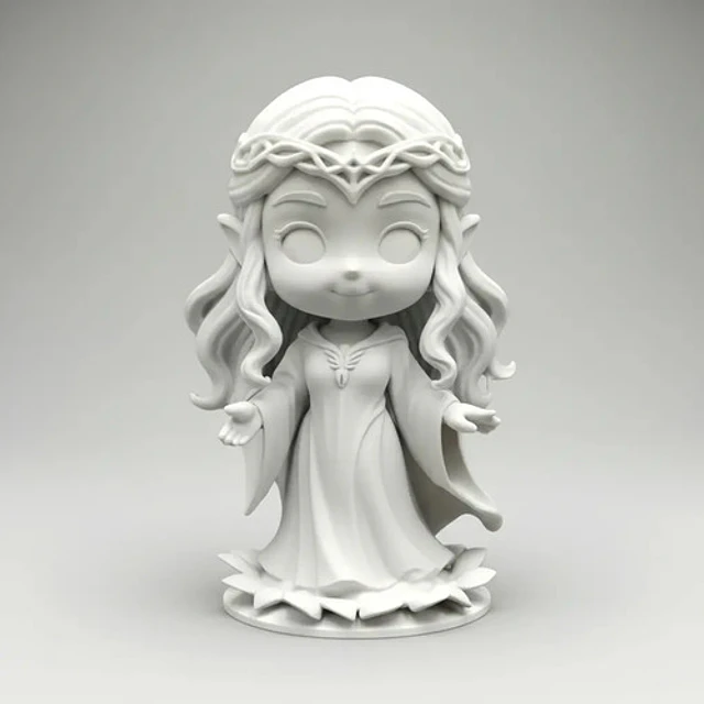 Figura De Acción - Chibi Galadriel Dama De La Luz