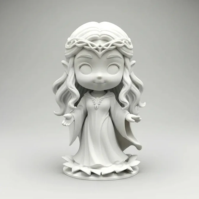 Figura De Acción - Chibi Galadriel Dama De La Luz 1