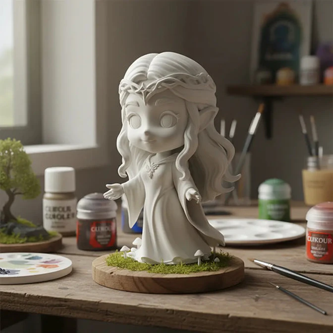 Figura De Acción - Chibi Galadriel Dama De La Luz 3