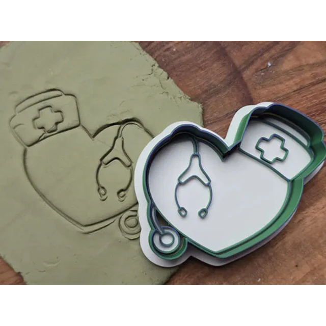 Cortador De Galletas De Estetoscopio De Corazón Médico
