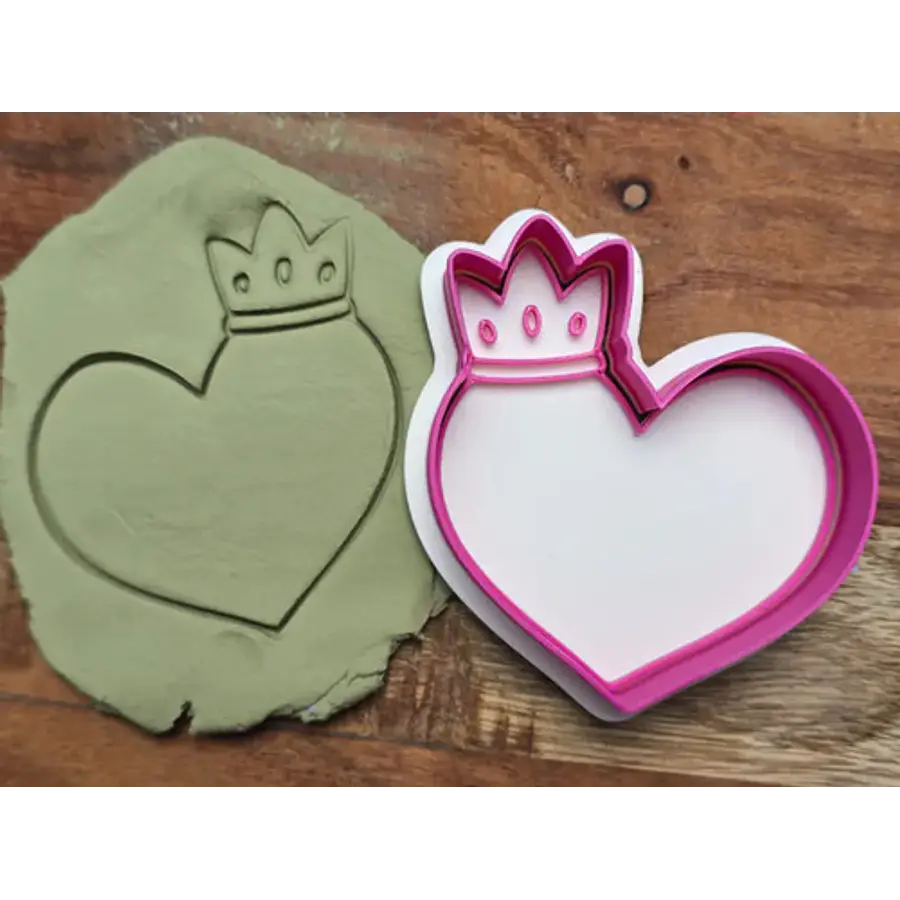 Cortador De Galletas Con Sello De Corona Corazón Amor