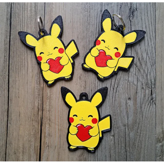 Llavero Pikachu De San Valentín (pack De 3 Un)