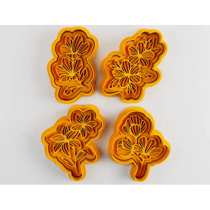 Cortador De Galletas Con Forma De Flores (pack 4 Un) 1