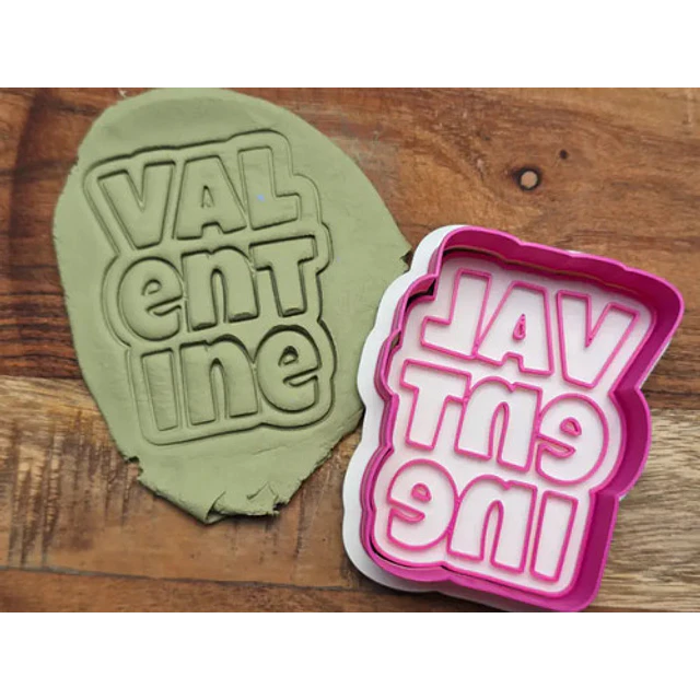 Cortador De Galletas Con La Frase  Valentine 