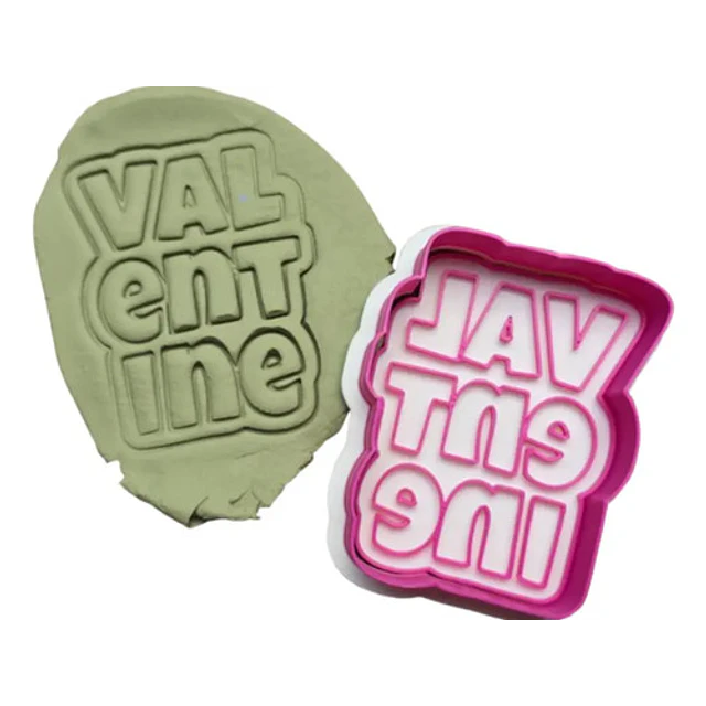 Cortador De Galletas Con La Frase  Valentine 