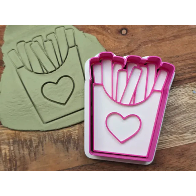Cortador De Galletas Y Sello Amor Papas Fritas