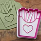 Cortador De Galletas Y Sello Amor Papas Fritas - Miniatura 1