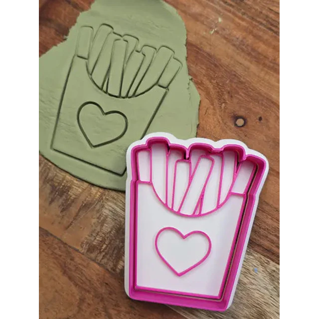 Cortador De Galletas Y Sello Amor Papas Fritas