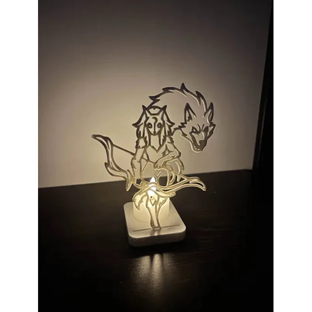 Portavelas Led- Kindred De League Of Legends (sin Vela)
