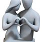 Escultura- Pareja De Enamorados - Miniatura 1