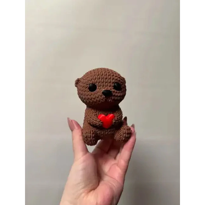 Figura De Nutria Tejida De Amor - San Valentín 3