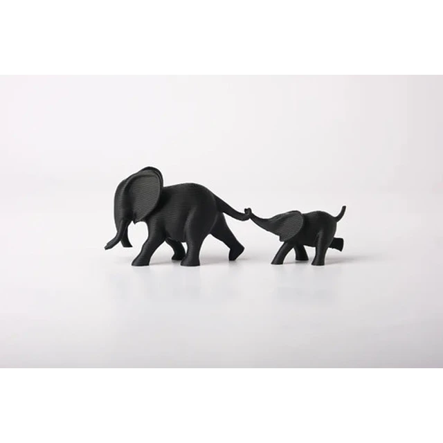 Escultura Minimalista- Dúo De Elefantes
