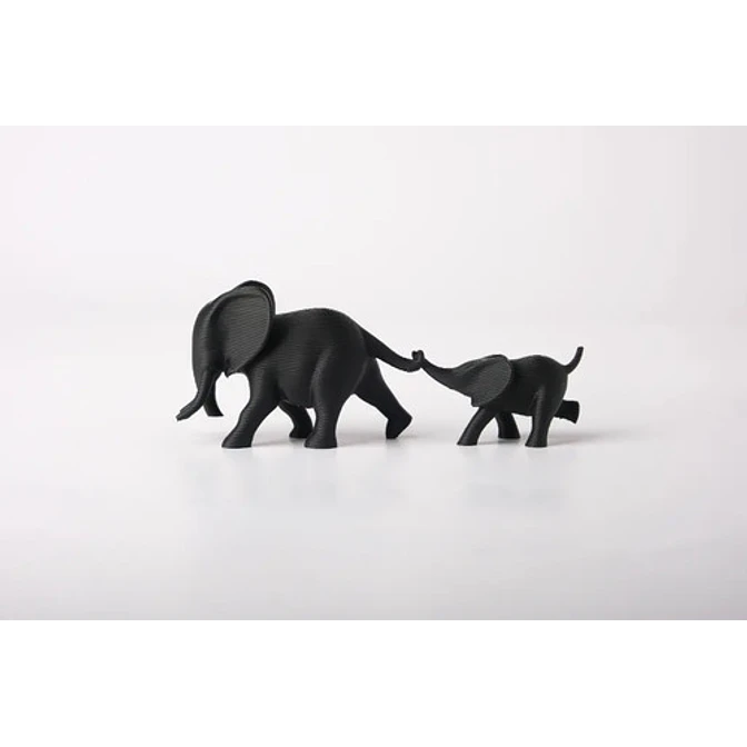 Escultura Minimalista- Dúo De Elefantes 2