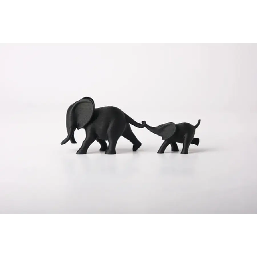 Escultura Minimalista- Dúo De Elefantes