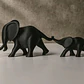 Escultura Minimalista- Dúo De Elefantes - Miniatura 3