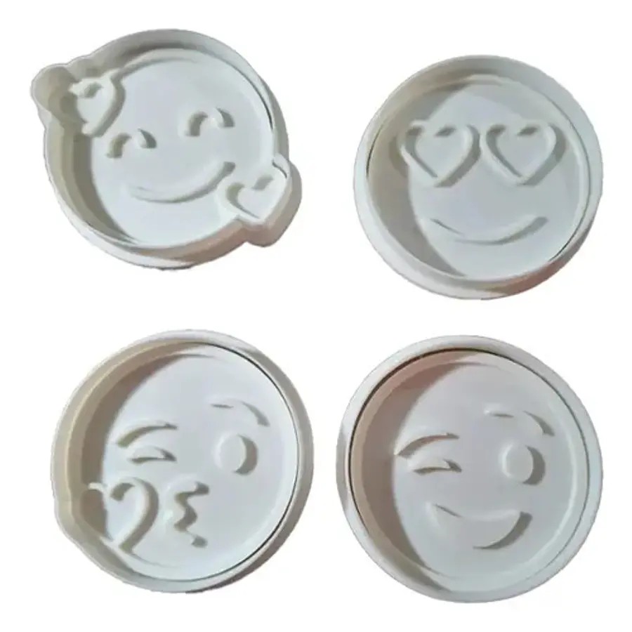 Cortadores De Galletas Emoji Love (pack 4 Un)