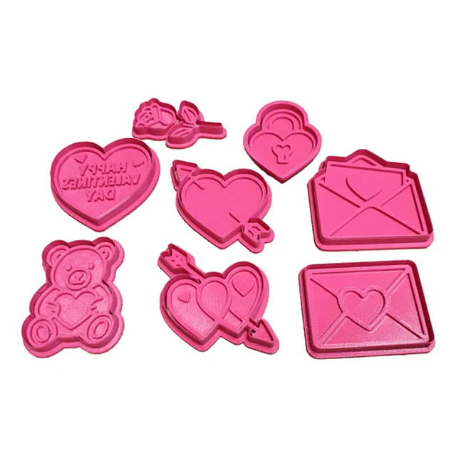 Juego De Cortadores De Galletas De San Valentín (pack 8 Un)