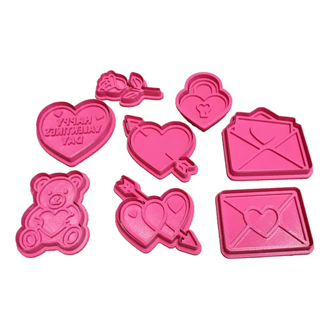 Juego De Cortadores De Galletas De San Valentín (pack 8 Un) 1