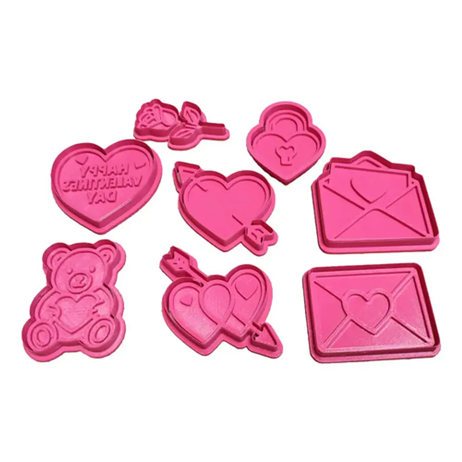 Juego De Cortadores De Galletas De San Valentín (pack 8 Un)