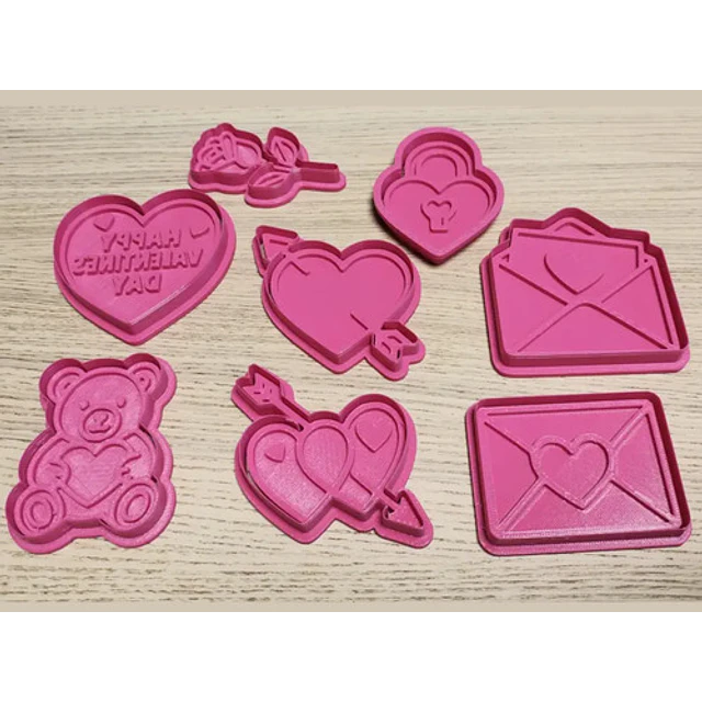 Juego De Cortadores De Galletas De San Valentín (pack 8 Un)