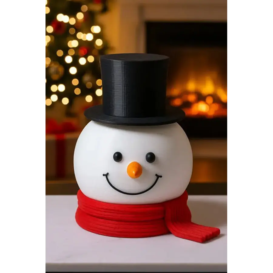 Bowl De Cocina Navidad - Muñeco De Nieve Con Sombrero