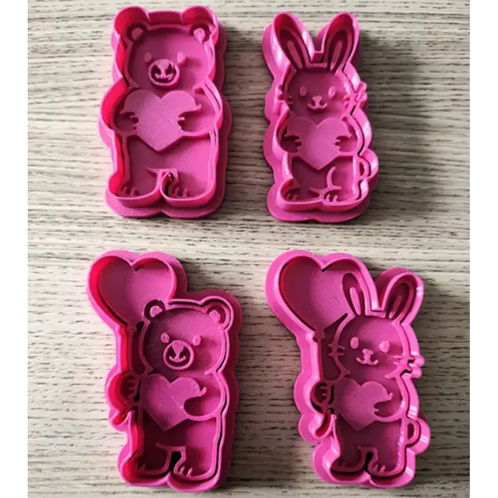 Cortadores De Galletas Animales - San Valentín (pack 4 Un) 2