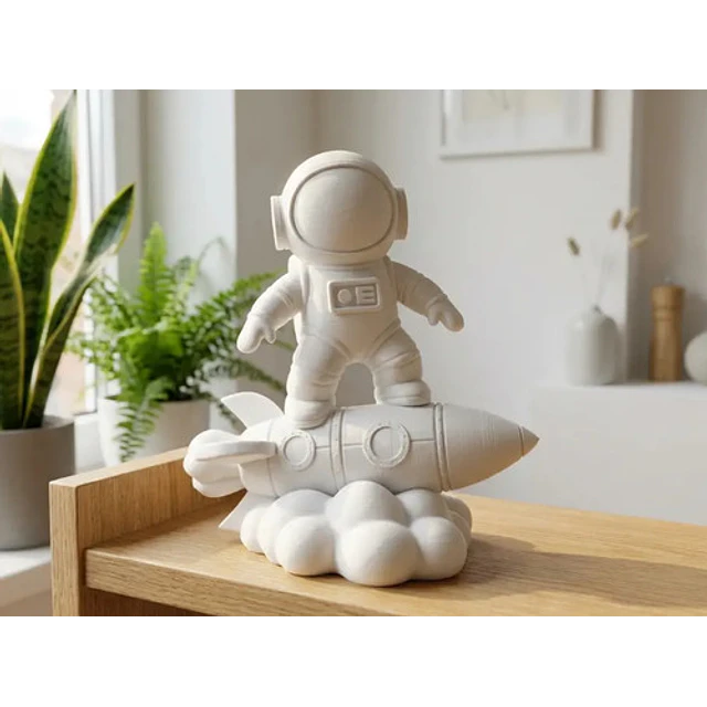 Escultura- Astronauta En Cohete