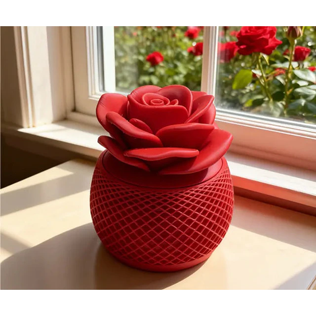 Caja De Almacenamiento De Rosa- San Valentín