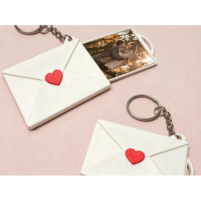 Llavero De Carta Con Foto - Regalo San Valentín