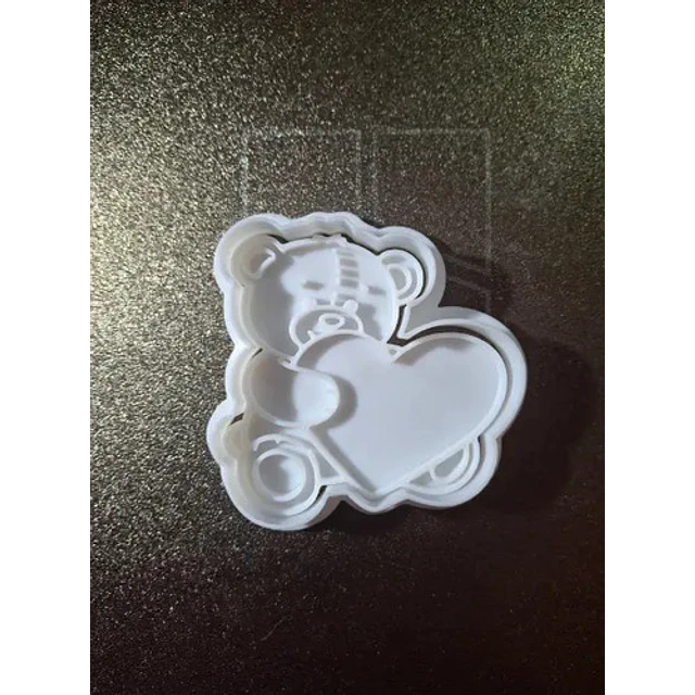 Cortador De Galletas De Oso De Peluche Con Corazón